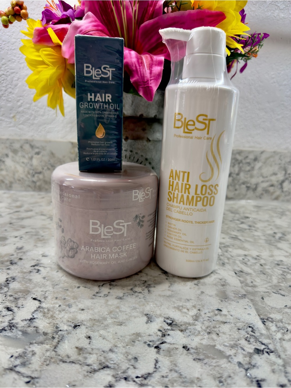 BLeST Hair Loss Bundle, Shampoo & Arabica Coffee Hair Mask & Hair Growth Oil